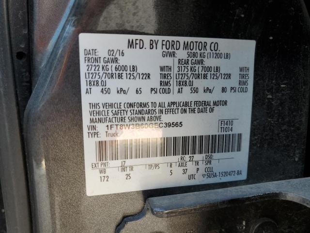 Photo 9 VIN: 1FT8W3B60GEC39565 - FORD F350 SUPER 