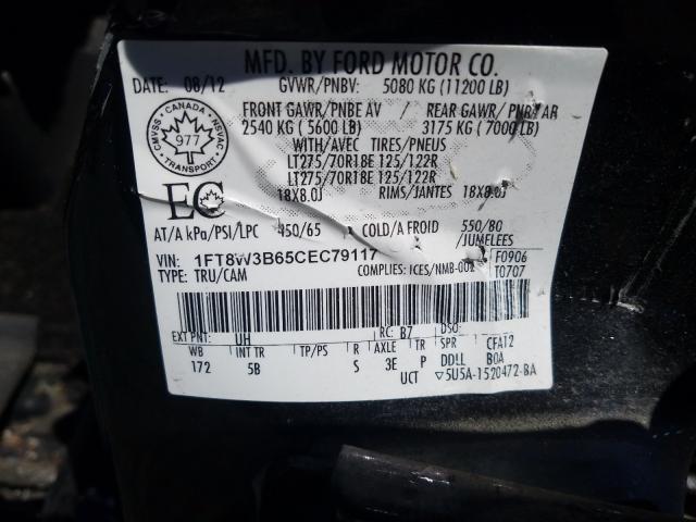 Photo 9 VIN: 1FT8W3B65CEC79117 - FORD F350 SUPER 