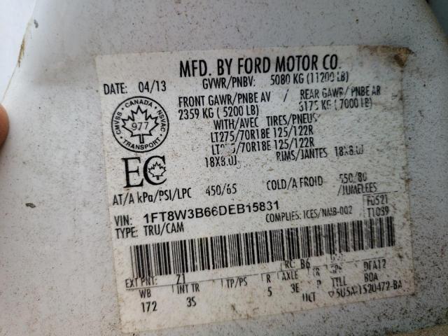 Photo 9 VIN: 1FT8W3B66DEB15831 - FORD F350 SUPER 