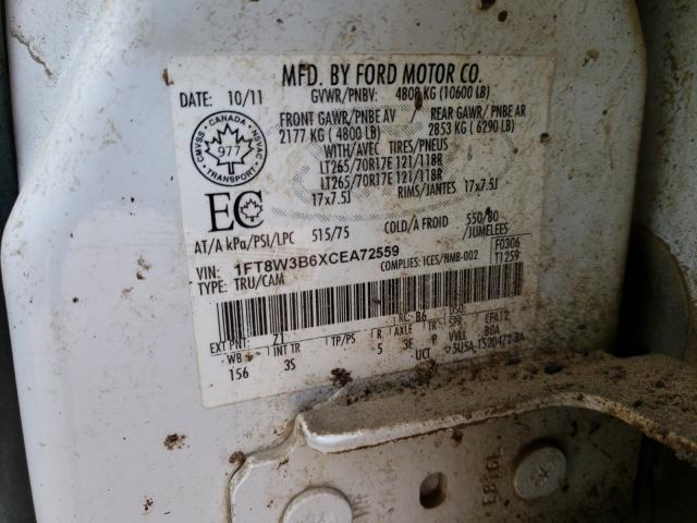 Photo 9 VIN: 1FT8W3B6XCEA72559 - FORD F350 SUPER 