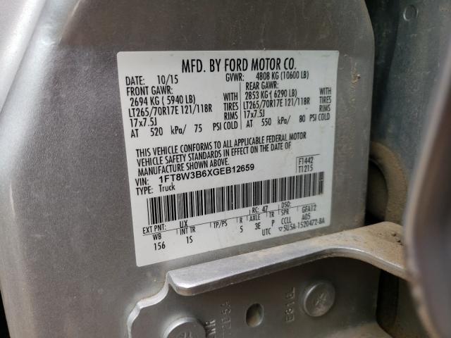 Photo 9 VIN: 1FT8W3B6XGEB12659 - FORD F350 SUPER 