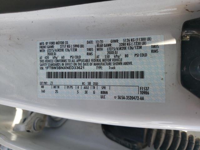 Photo 11 VIN: 1FT8W3BNXNED33621 - FORD F350 SUPER 