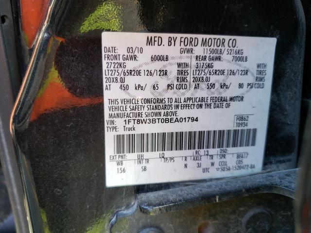 Photo 9 VIN: 1FT8W3BT0BEA01794 - FORD F350 SUPER 