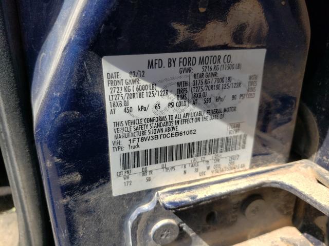 Photo 9 VIN: 1FT8W3BT0CEB61062 - FORD F350 SUPER 