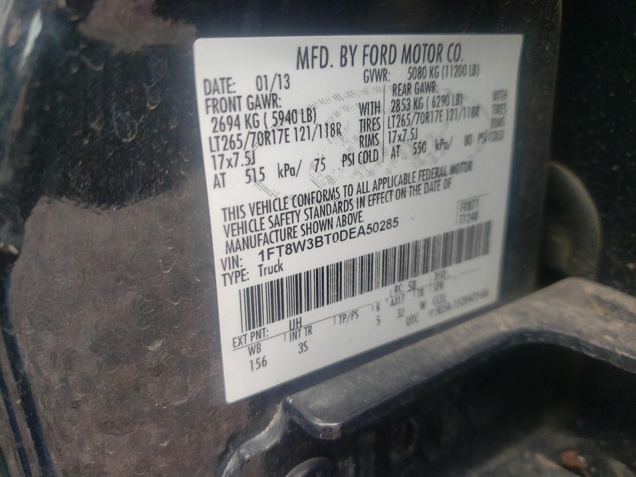 Photo 11 VIN: 1FT8W3BT0DEA50285 - FORD F350 