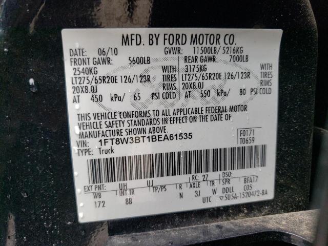 Photo 11 VIN: 1FT8W3BT1BEA61535 - FORD F350 SUPER 