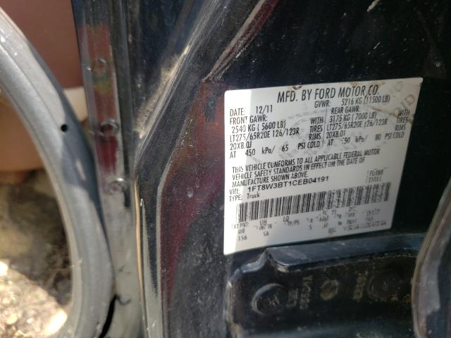 Photo 9 VIN: 1FT8W3BT1CEB04191 - FORD F350 SUPER 