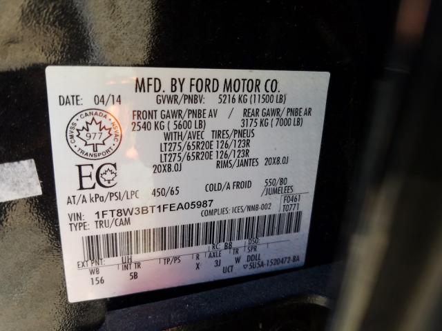 Photo 9 VIN: 1FT8W3BT1FEA05987 - FORD F350 SUPER 