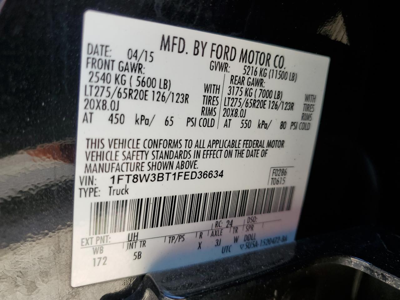 Photo 11 VIN: 1FT8W3BT1FED36634 - FORD F350 