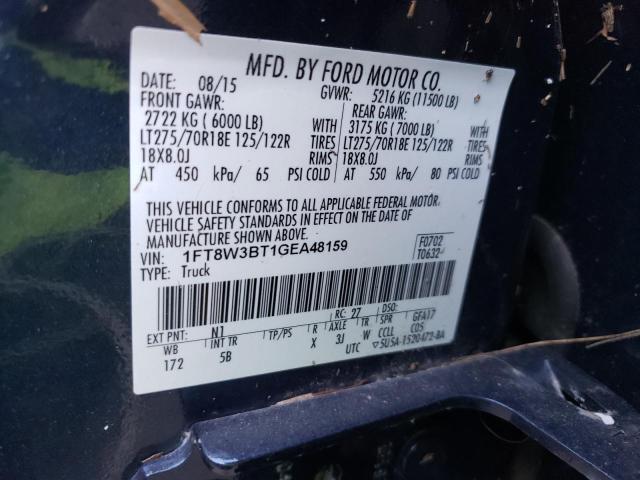 Photo 9 VIN: 1FT8W3BT1GEA48159 - FORD F350 SUPER 