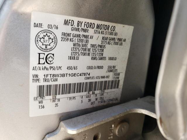 Photo 9 VIN: 1FT8W3BT1GEC47874 - FORD F350 SUPER 