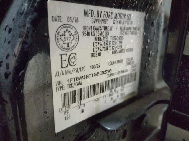 Photo 12 VIN: 1FT8W3BT1GEC92295 - FORD F350 SUPER 