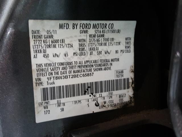 Photo 9 VIN: 1FT8W3BT2BEC65857 - FORD F350 SUPER 