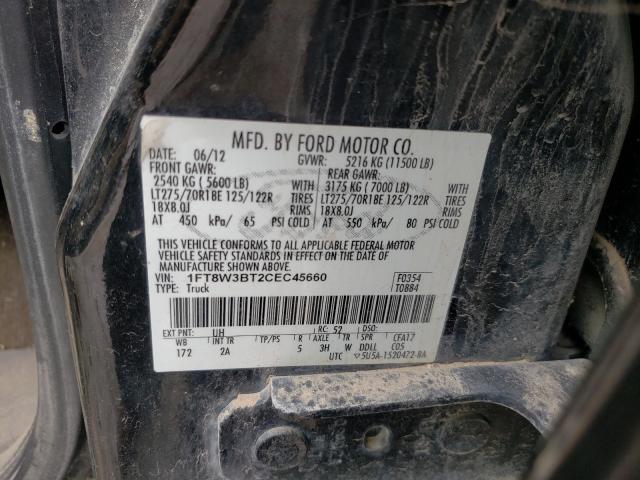 Photo 9 VIN: 1FT8W3BT2CEC45660 - FORD F350 SUPER 