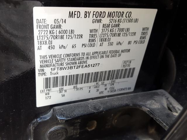 Photo 9 VIN: 1FT8W3BT2FEA51277 - FORD F350 SUPER 