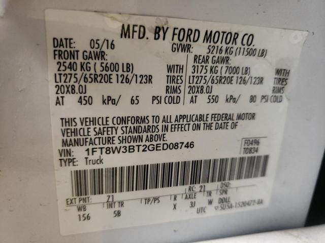 Photo 9 VIN: 1FT8W3BT2GED08746 - FORD F350 SUPER 