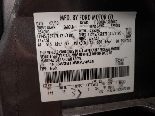 Photo 9 VIN: 1FT8W3BT3BEA74545 - FORD F350 SUPER 