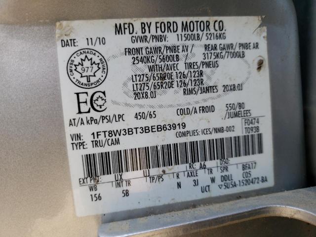 Photo 9 VIN: 1FT8W3BT3BEB63919 - FORD F350 SUPER 