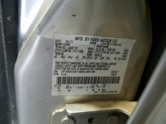 Photo 9 VIN: 1FT8W3BT3BEC86149 - FORD F350 SUPER 