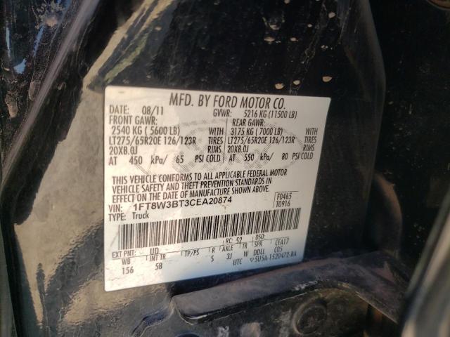 Photo 9 VIN: 1FT8W3BT3CEA20874 - FORD F350 SUPER 