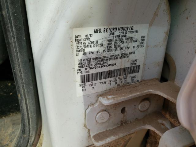 Photo 9 VIN: 1FT8W3BT3CEC61009 - FORD F350 SUPER 