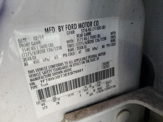 Photo 12 VIN: 1FT8W3BT3EEB76951 - FORD F350 SUPER 