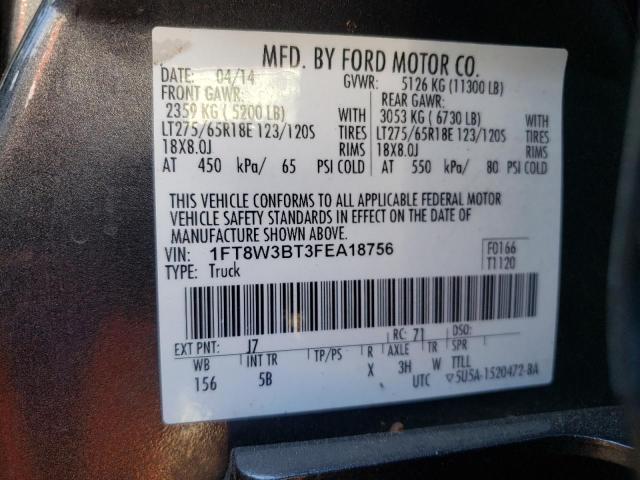 Photo 9 VIN: 1FT8W3BT3FEA18756 - FORD F-350 