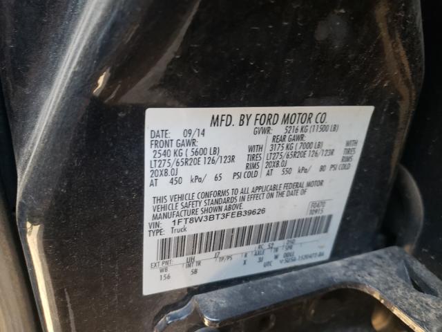 Photo 9 VIN: 1FT8W3BT3FEB39626 - FORD F350 SUPER 