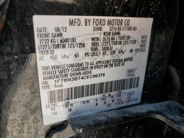 Photo 12 VIN: 1FT8W3BT4CEC66378 - FORD F350 