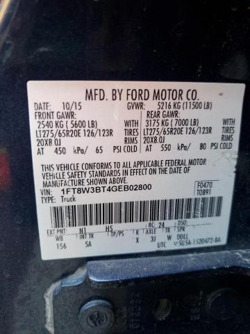 Photo 12 VIN: 1FT8W3BT4GEB02800 - FORD F350 SUPER 