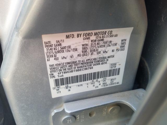 Photo 9 VIN: 1FT8W3BT5BEC56795 - FORD F350 SUPER 