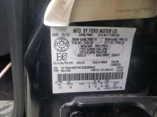 Photo 9 VIN: 1FT8W3BT5CEB26842 - FORD F350 SUPER 