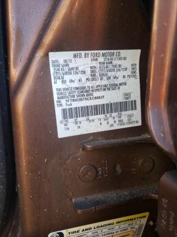 Photo 9 VIN: 1FT8W3BT5CEC60637 - FORD F350 SUPER 