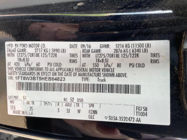 Photo 9 VIN: 1FT8W3BT5HEB64823 - FORD F350 SUPER 