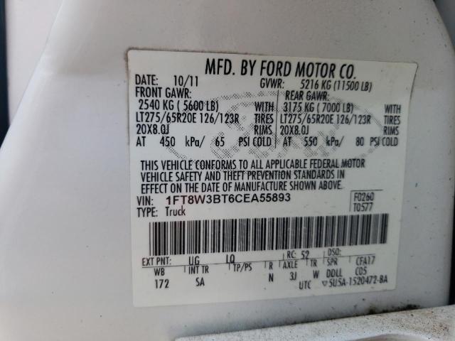 Photo 11 VIN: 1FT8W3BT6CEA55893 - FORD F350 SUPER 