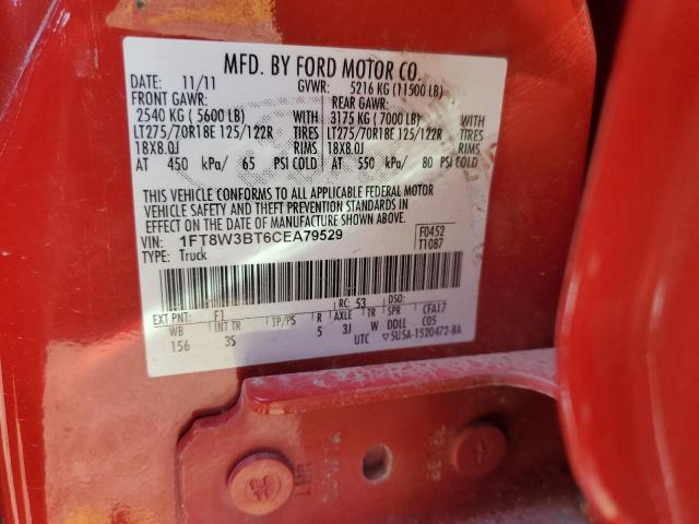 Photo 11 VIN: 1FT8W3BT6CEA79529 - FORD F350 SUPER 