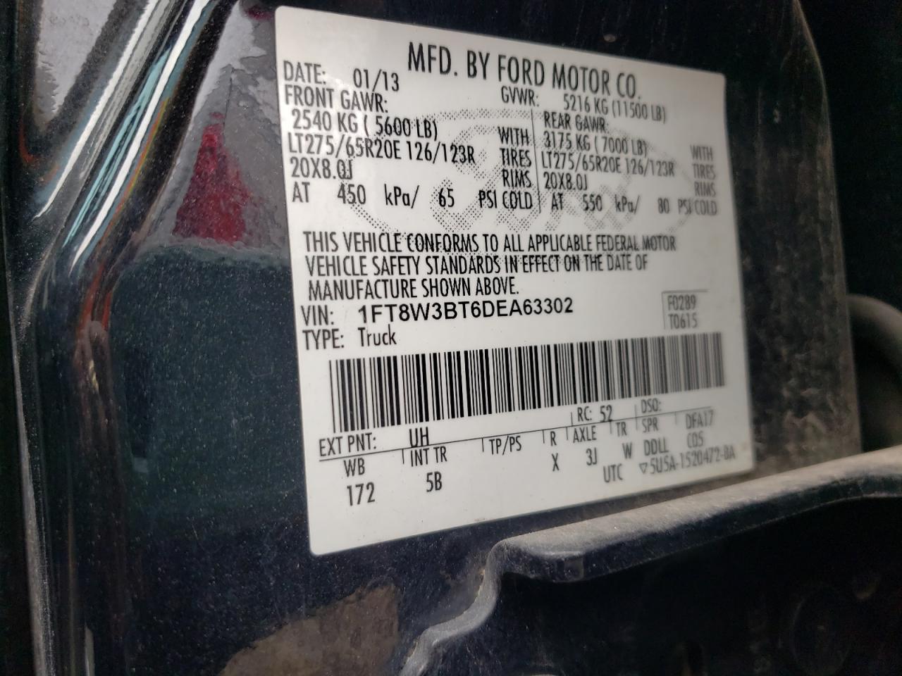 Photo 13 VIN: 1FT8W3BT6DEA63302 - FORD F350 