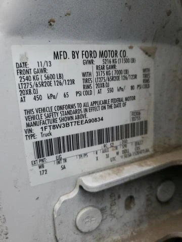 Photo 11 VIN: 1FT8W3BT7EEA90834 - FORD F350 SUPER 