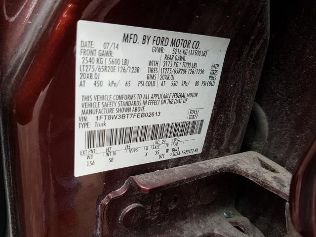 Photo 9 VIN: 1FT8W3BT7FEB02613 - FORD F350 SUPER 