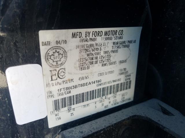 Photo 9 VIN: 1FT8W3BT8BEA14180 - FORD F350 SUPER 