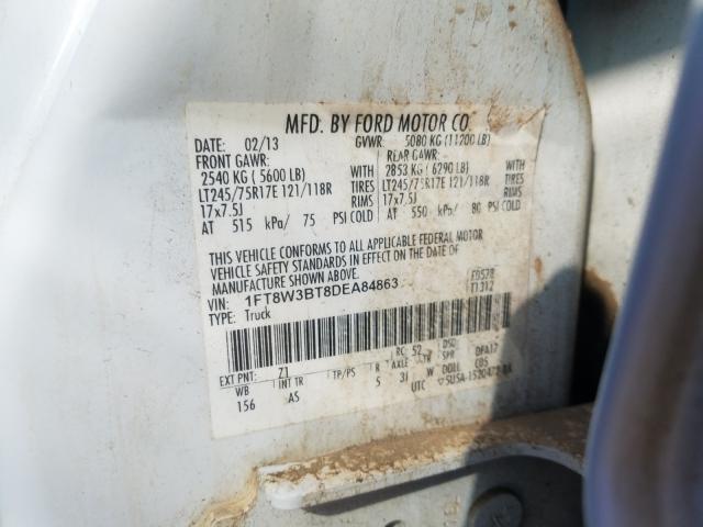 Photo 9 VIN: 1FT8W3BT8DEA84863 - FORD F350 SUPER 