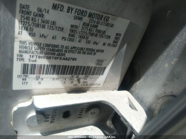 Photo 8 VIN: 1FT8W3BT8FEA82789 - FORD F-350 