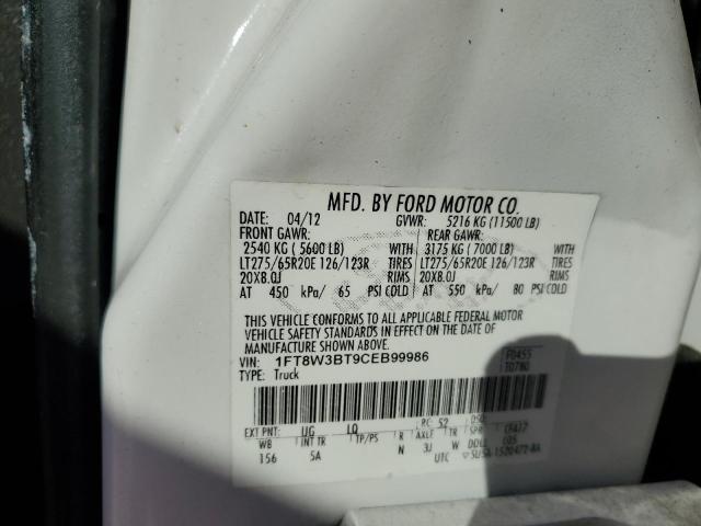 Photo 11 VIN: 1FT8W3BT9CEB99986 - FORD F350 SUPER 