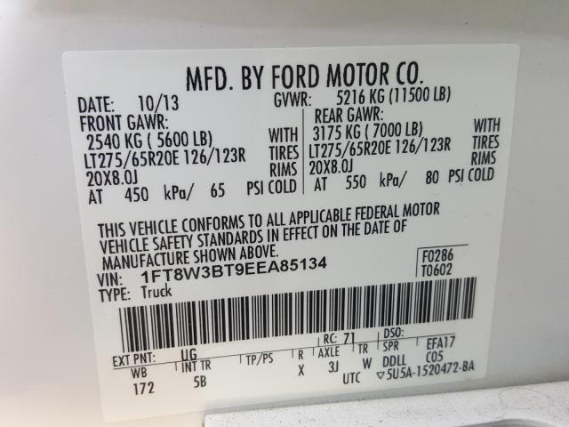 Photo 9 VIN: 1FT8W3BT9EEA85134 - FORD F350 SUPER 