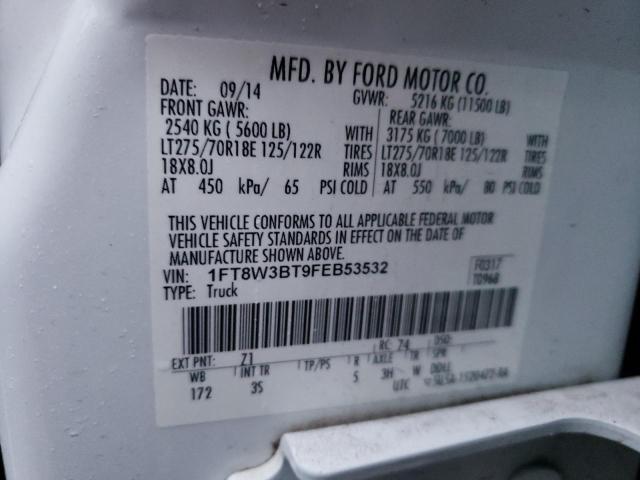 Photo 12 VIN: 1FT8W3BT9FEB53532 - FORD F350 SUPER 