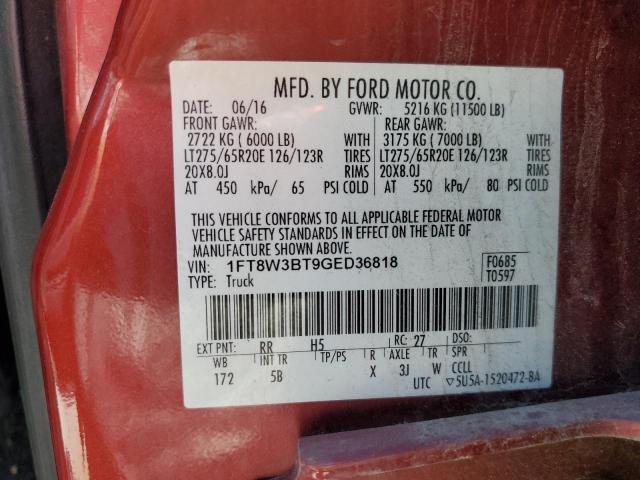 Photo 11 VIN: 1FT8W3BT9GED36818 - FORD F350 SUPER 