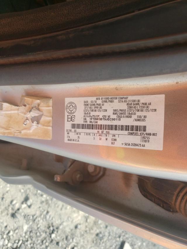 Photo 9 VIN: 1FT8W3BT9JEC00115 - FORD F350 SUPER 