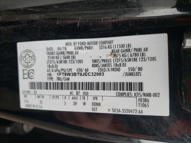 Photo 12 VIN: 1FT8W3BT9JEC32983 - FORD F350 SUPER 