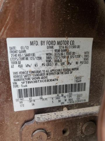 Photo 11 VIN: 1FT8W3BTXCEB30479 - FORD F350 SUPER 