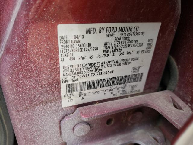 Photo 9 VIN: 1FT8W3BTXDEB33545 - FORD F350 SUPER 